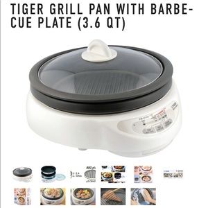 TIGER GRILL PAN WITH BARBE. CUE PLATE (3.6 QT)